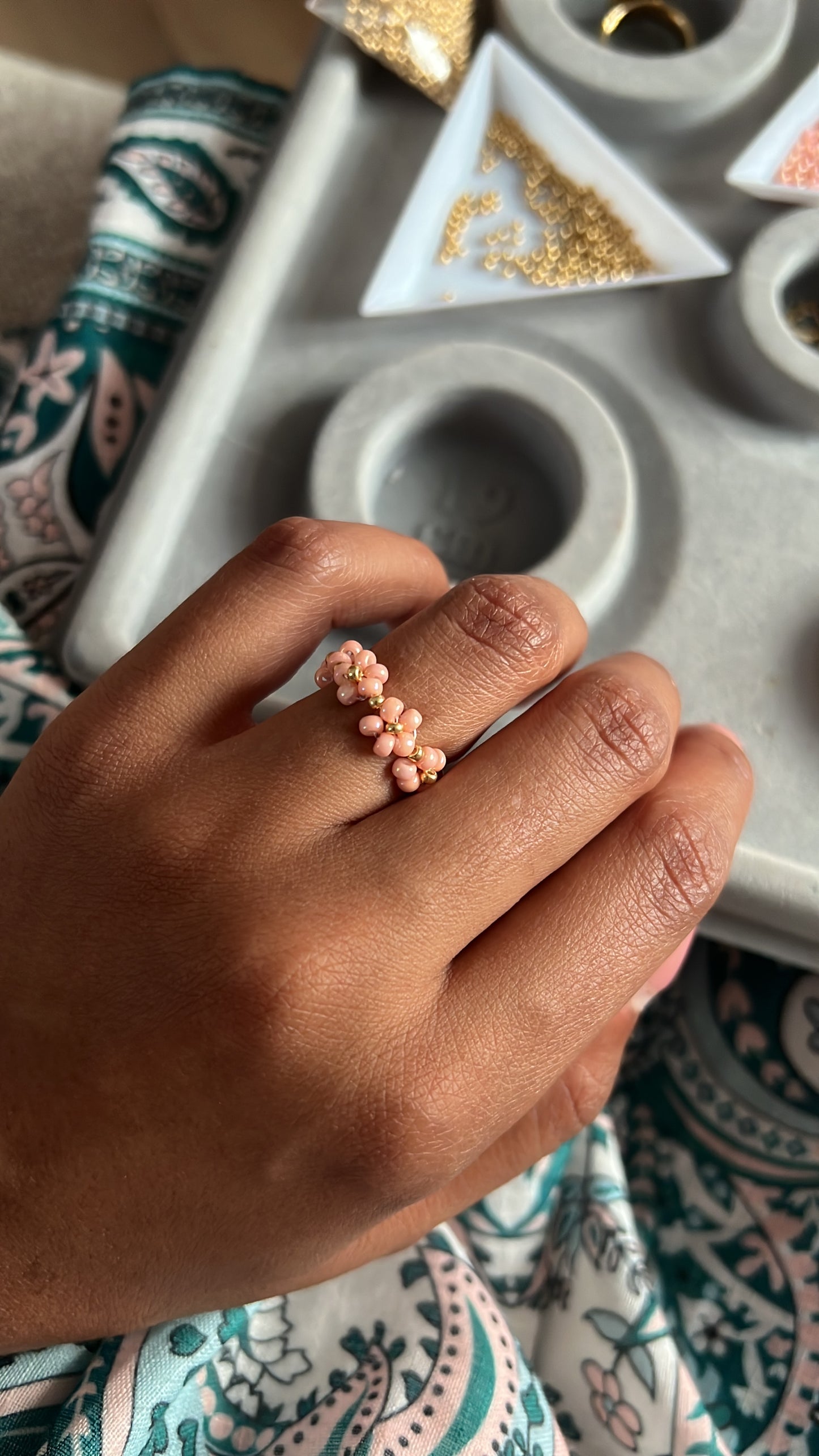 Flower ring pink