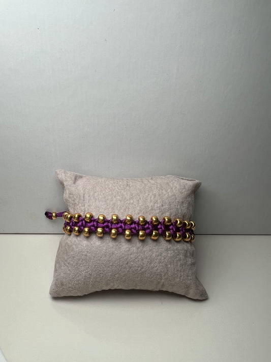 Braided bracelet Deep purple